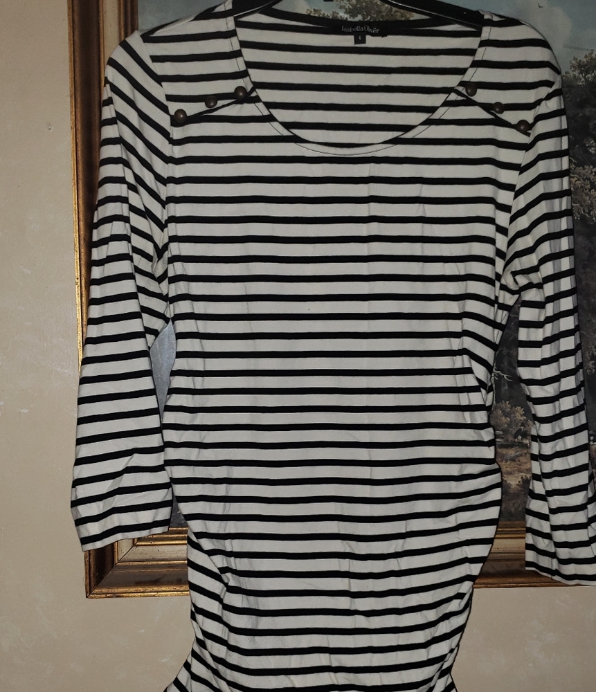 Isabella Oliver stripped maternity top 3/4 sleeve